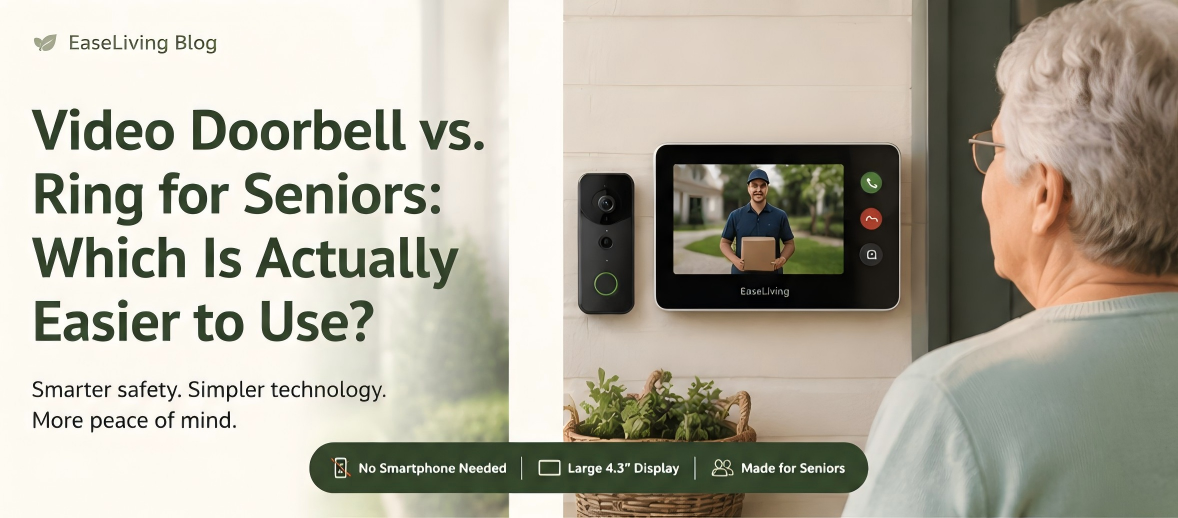 Large Screen Video Doorbell for Seniors  No Smartphone Needed