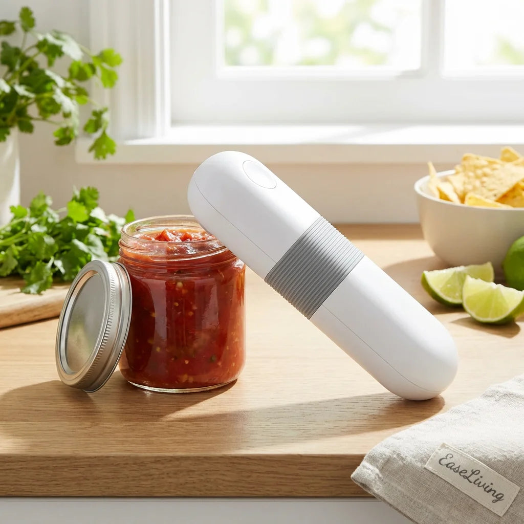 One-Touch Electric Jar Opener - Effortless for Arthritis & Weak Hands