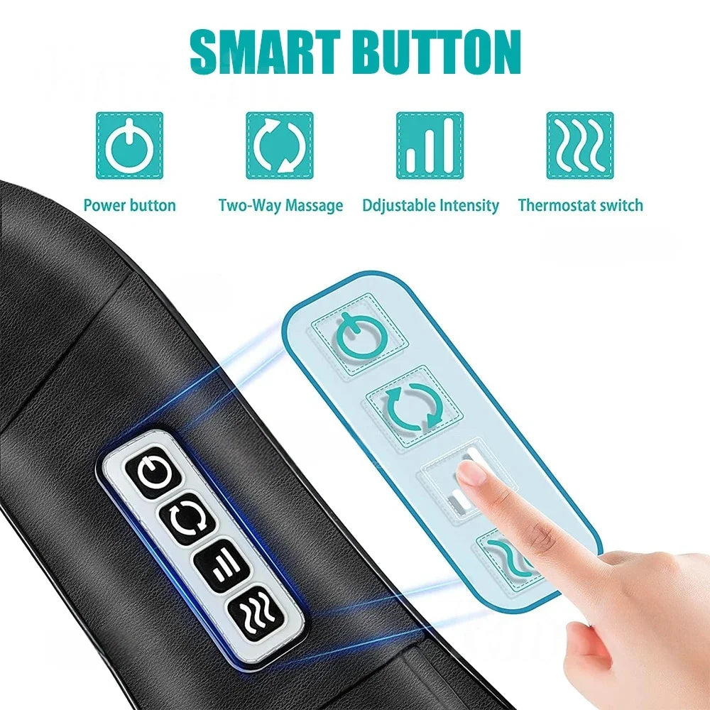 Deep-Tissue Shiatsu Neck & Back Massager with Soothing Heat | For Seniors at Home - EaseLiving