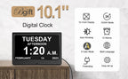 Clock for Seniors | Large Digital Day Date Clock - 21 Smart Alarms - EaseLiving