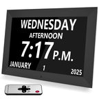 Clock for Seniors | Large Digital Day Date Clock - 21 Smart Alarms - EaseLiving