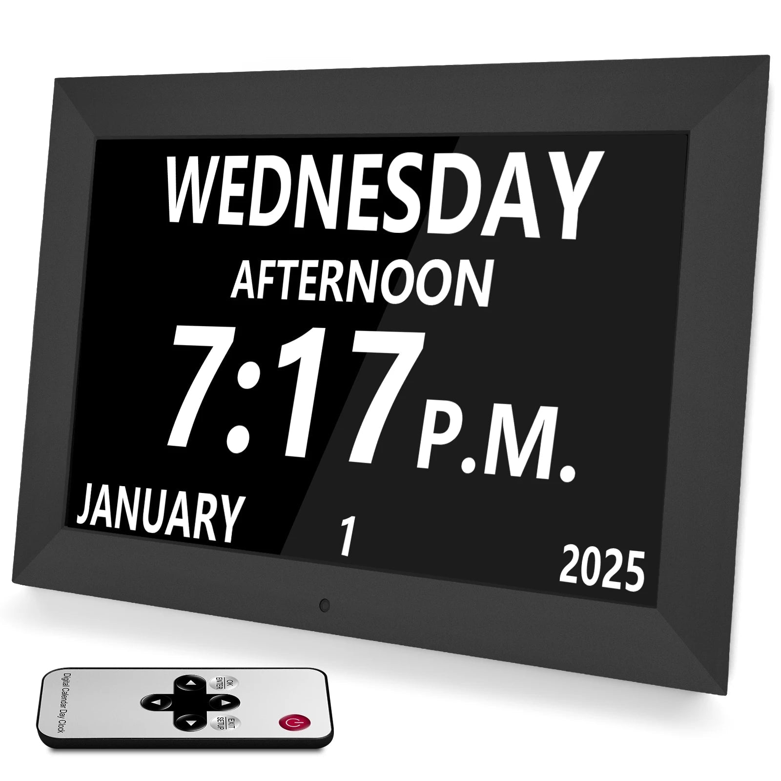 Clock for Seniors | Large Digital Day Date Clock - 21 Smart Alarms - EaseLiving