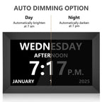 Clock for Seniors | Large Digital Day Date Clock - 21 Smart Alarms - EaseLiving