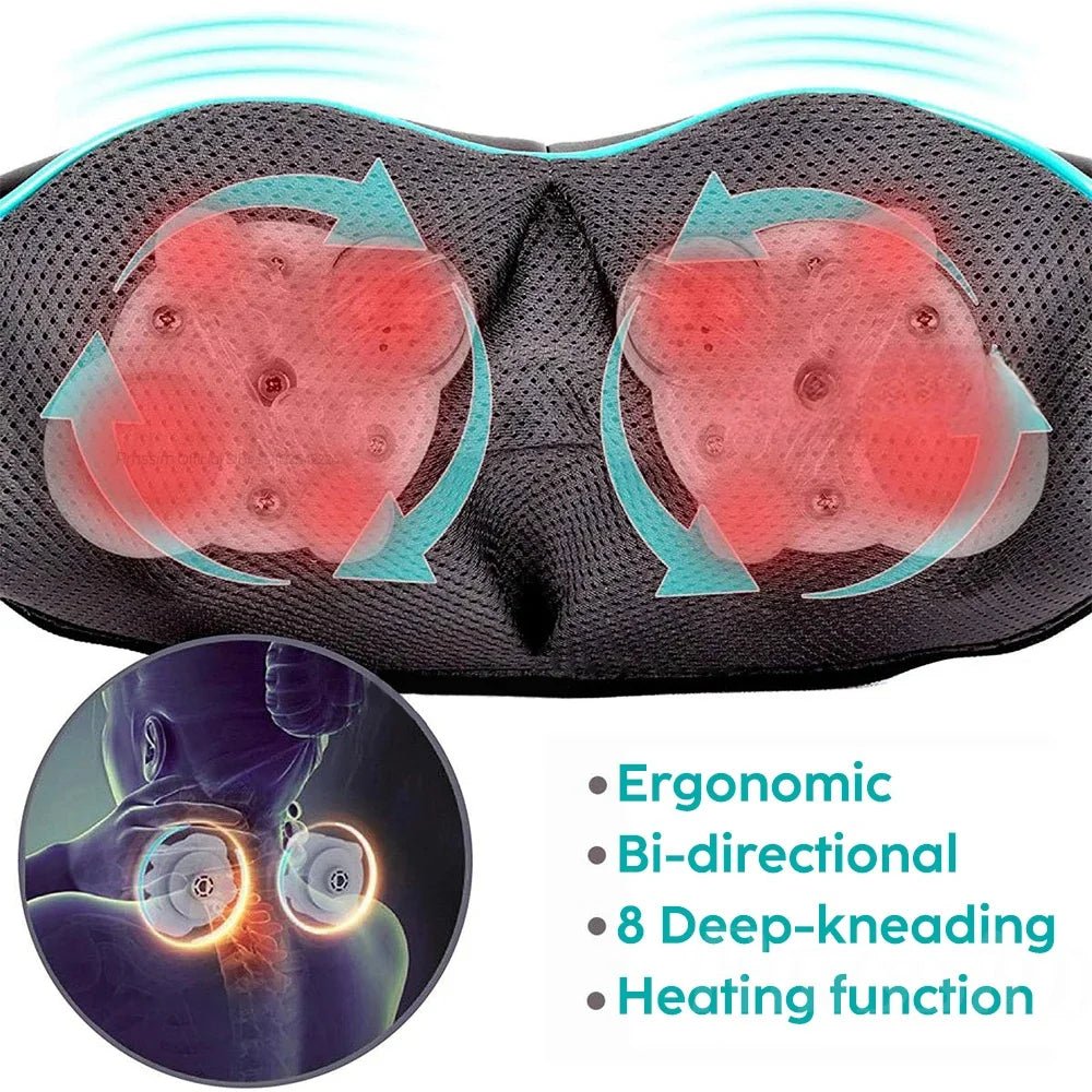 Deep - Tissue Shiatsu Neck & Back Massager with Soothing Heat | For Seniors at Home - EaseLiving