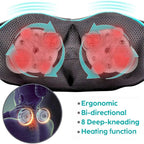 Deep - Tissue Shiatsu Neck & Back Massager with Soothing Heat | For Seniors at Home - EaseLiving