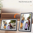 Smart WiFi Digital Photo Frame - 32GB Large Storage, Touch Screen, Instant Photo/Video Sharing via Frameo App - EaseLiving