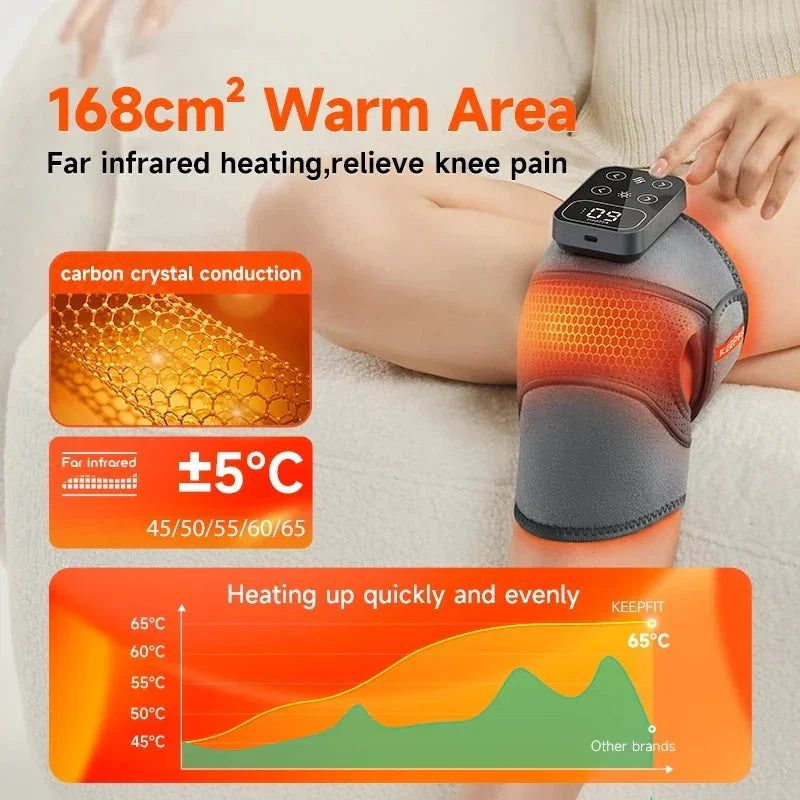 Easeliving™ Graphene Heating Knee Massager | Professional Relief for Active Aging - EaseLiving
