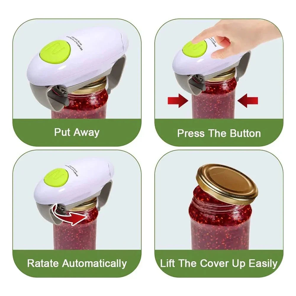 EaseLiving™ One - Touch Electric Jar Opener - Hands - Free Automatic Kitchen Aid for Arthritis & Seniors - EaseLiving