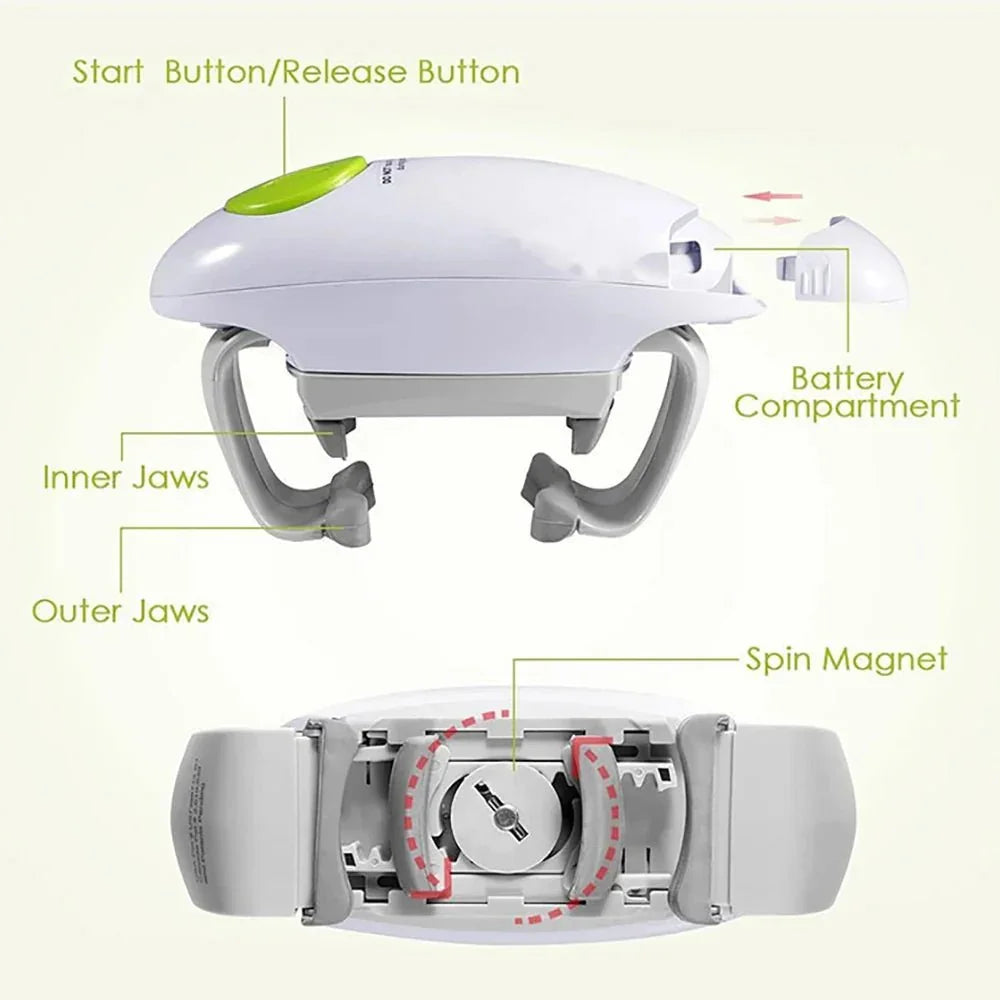 EaseLiving™ One - Touch Electric Jar Opener - Hands - Free Automatic Kitchen Aid for Arthritis & Seniors - EaseLiving