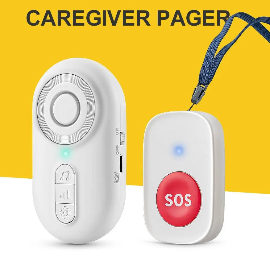 Easeliving™ Portable Caregiver Pager with Vibration | Wireless SOS Call Button for Mobile Caregiving (CE Certified) - EaseLiving