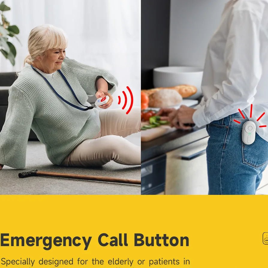 Easeliving™ Portable Caregiver Pager with Vibration | Wireless SOS Call Button for Mobile Caregiving (CE Certified) - EaseLiving