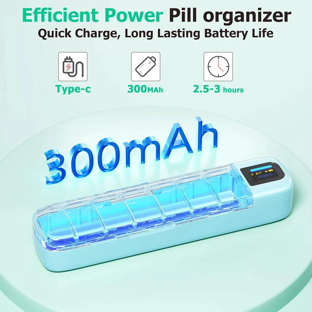 EaseLiving™ Smart Bluetooth Pill Organizer - one week Medication Reminder with App Tracking & Audio - EaseLiving