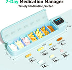 EaseLiving™ Smart Bluetooth Pill Organizer - one week Medication Reminder with App Tracking & Audio - EaseLiving