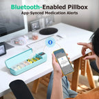 EaseLiving™ Smart Bluetooth Pill Organizer - one week Medication Reminder with App Tracking & Audio - EaseLiving