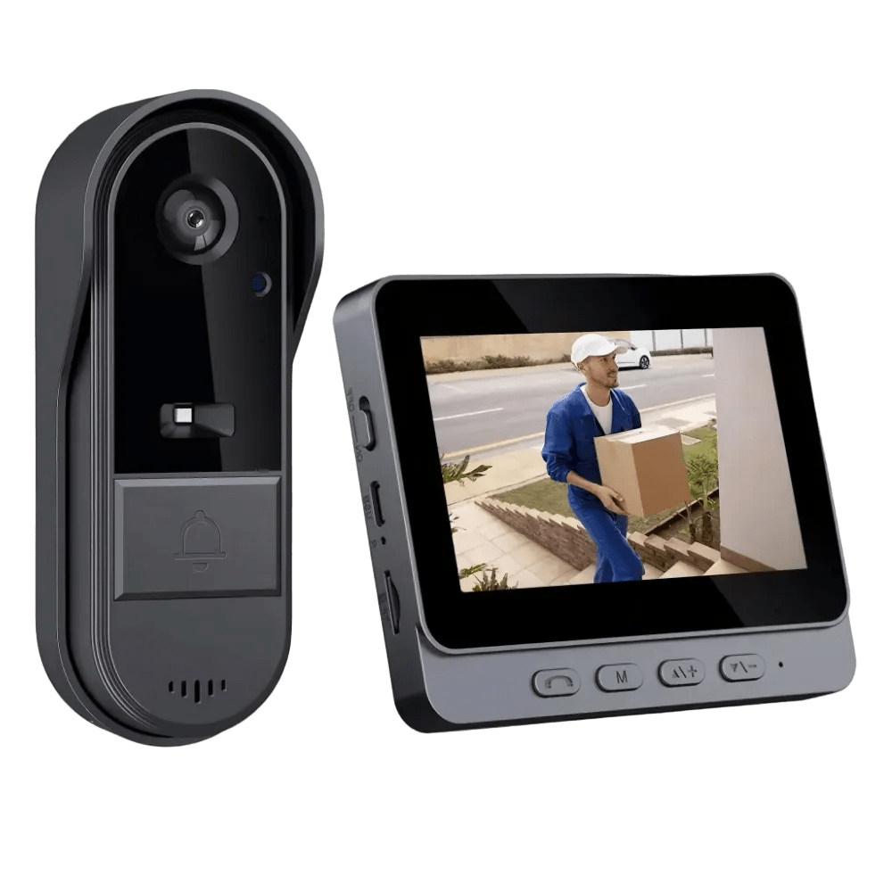 Large Screen Video Doorbell for Seniors | No Smartphone Needed – front view – This helps reduce unnecessary walking to the do