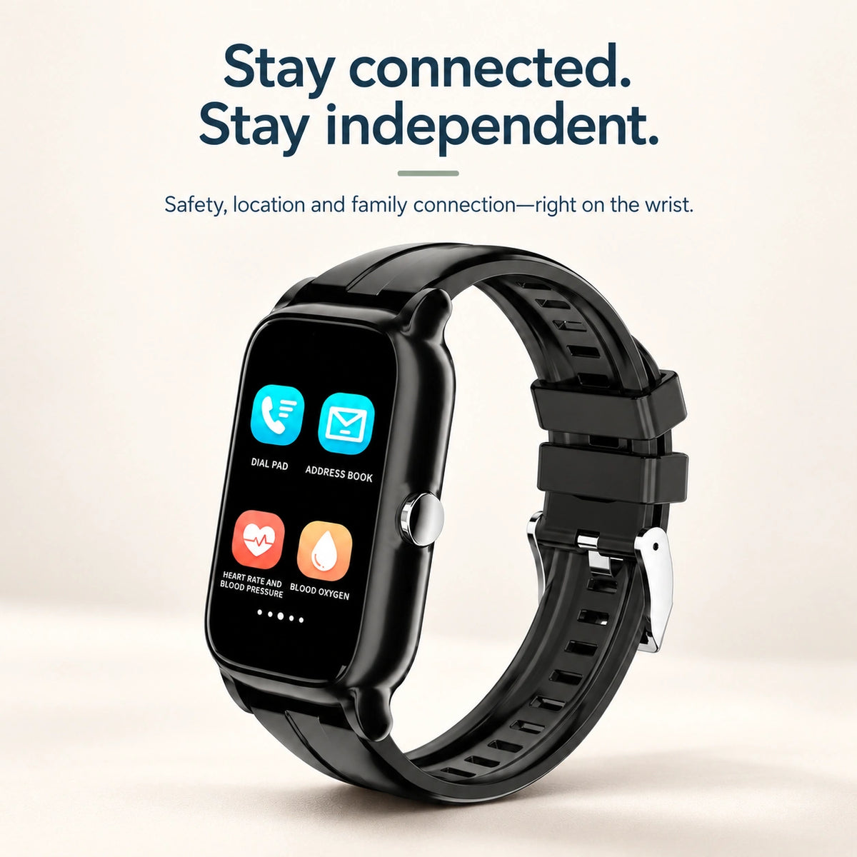 4G GPS Safety Smartwatch for Seniors | Stay Connected, Stay Independent
