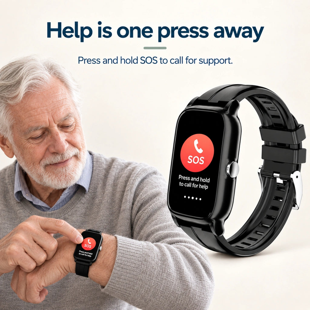 One-Touch SOS Smartwatch for Seniors