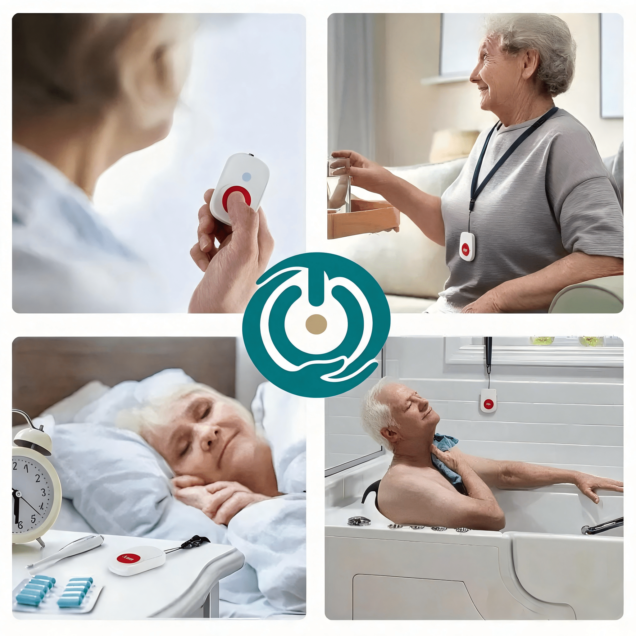 Portable Caregiver Pager with Vibration | Wireless SOS Call Button for Caregiving - EaseLiving