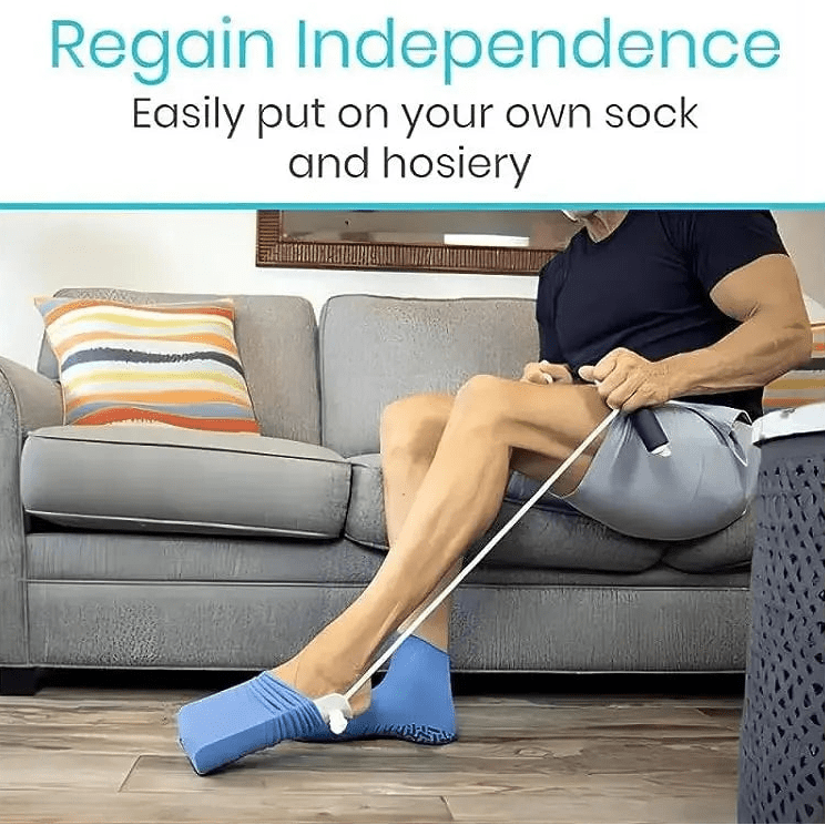 Premium Sock Aid for Seniors – Easy Grip Dressing Helper - EaseLiving