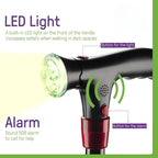 Smart Walking Cane for Seniors with SOS Alarm - Foldable, LED & 4 - Prong Pivot Base - EaseLiving