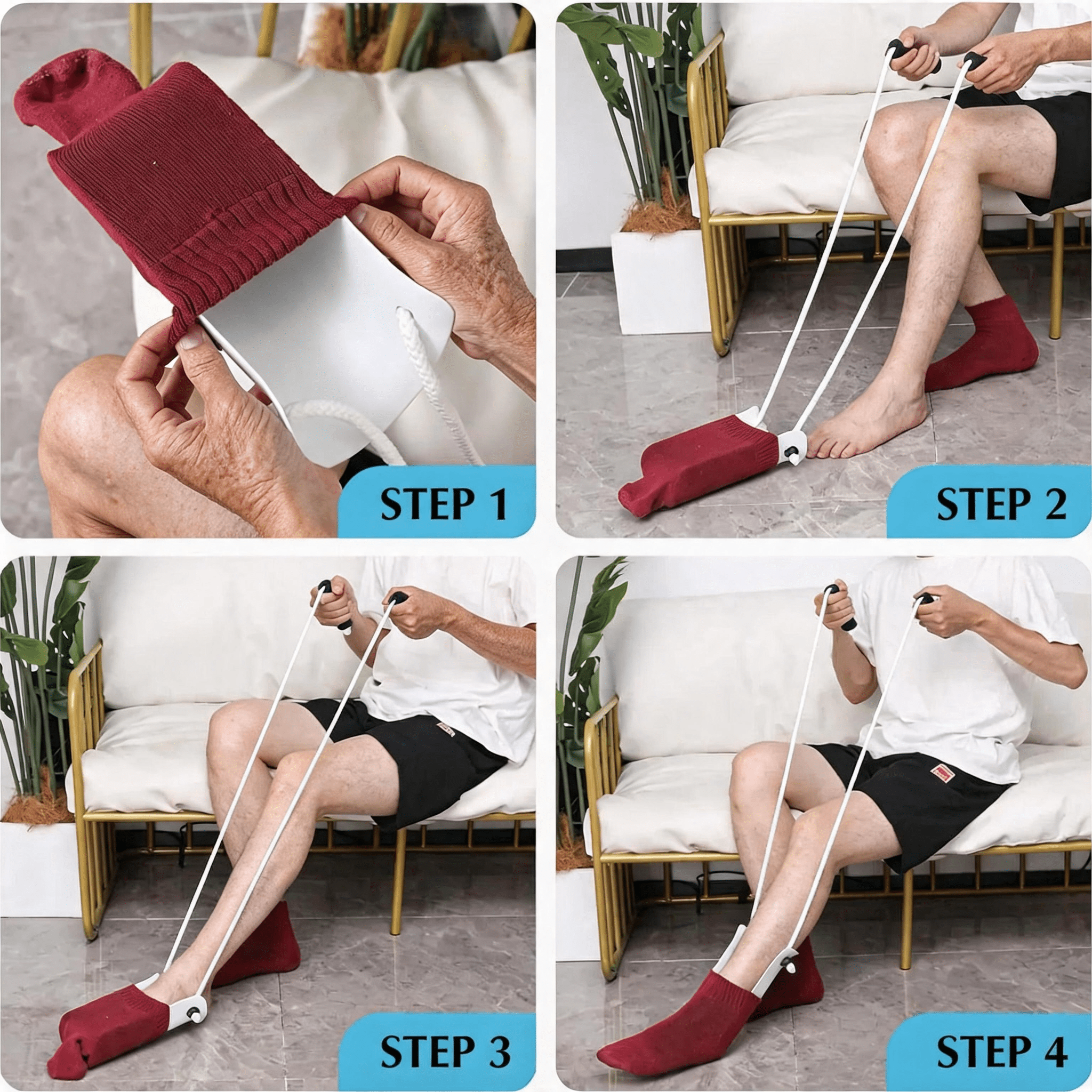 Sock Aid for Seniors – Put On Socks Without Bending or Pain - EaseLiving