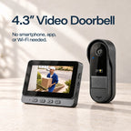 EaseLiving video doorbell for seniors with outdoor camera and dedicated 4.3-inch indoor screen, with no home Wi-Fi required