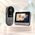 Large Screen Video Doorbell for Seniors set with outdoor camera and indoor 4.3-inch screen