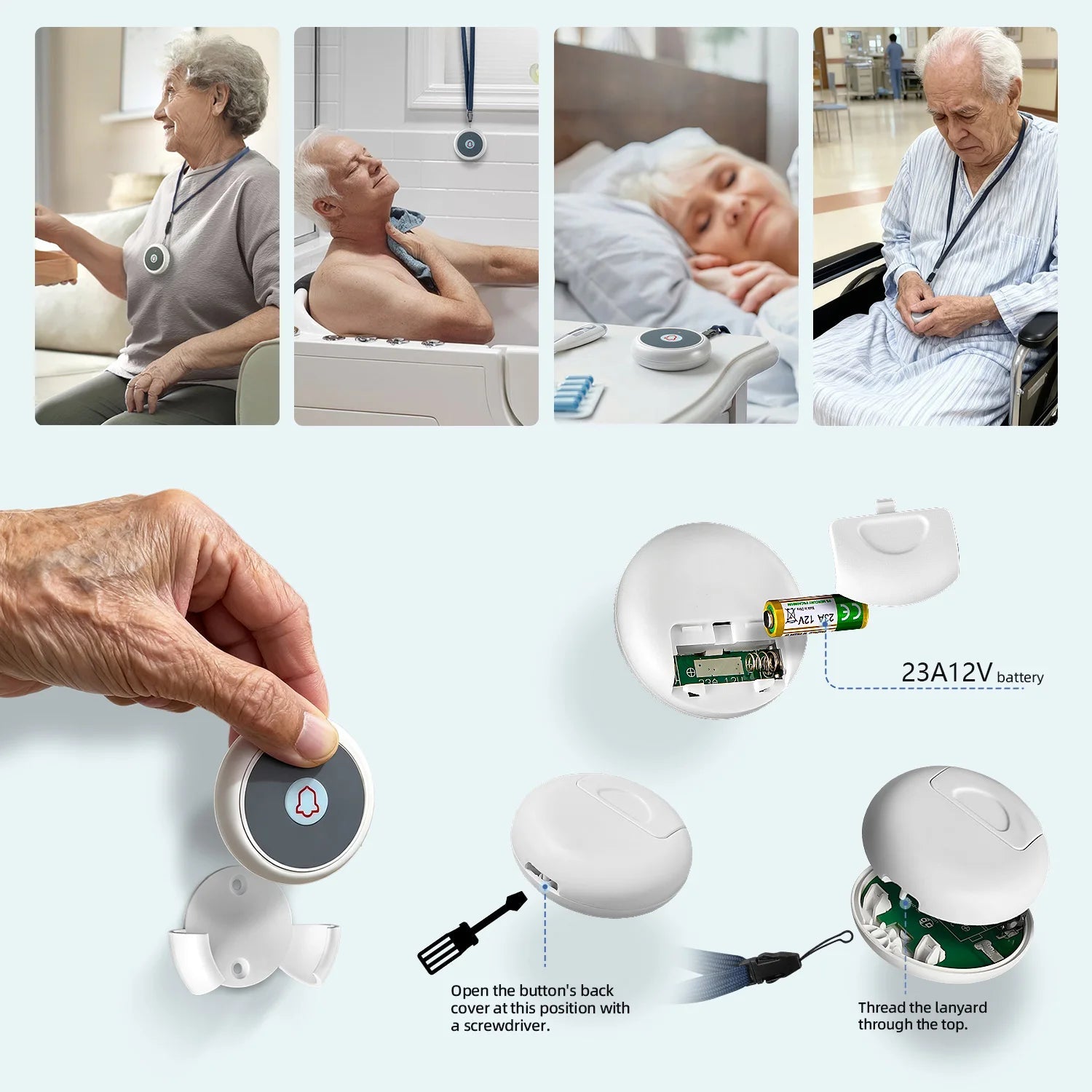 Wireless Caregiver Pager | 150m Long - Range SOS Home Alert System - EaseLiving